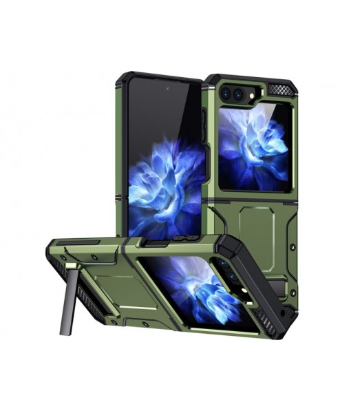 Husa Samsung Galaxy Z Flip5, Hybrid Armor Kickstand, Verde